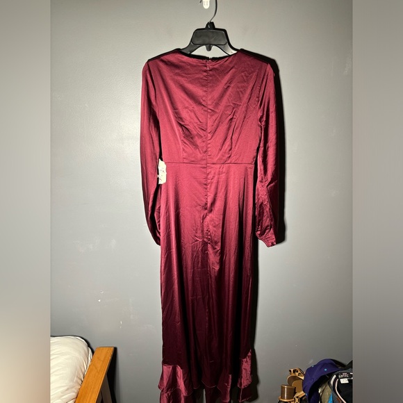 Altar’d State Andrea Satin Maxi Dress Womens Size Small - Picture 3 of 5